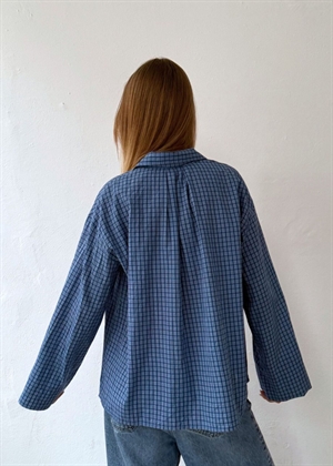 Tinsi check skjorte Blue/Navy Check Boii Studios 